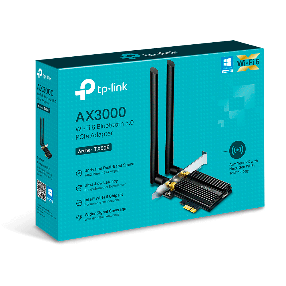 Adaptador TP-Link PCI Express Wi-Fi 6 Bluetooth 5.0 | AX3000