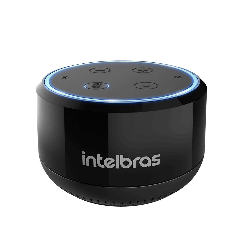 ituki　12個 Alto Falante Inteligente Intelbras Izy Speak Mini | Preto