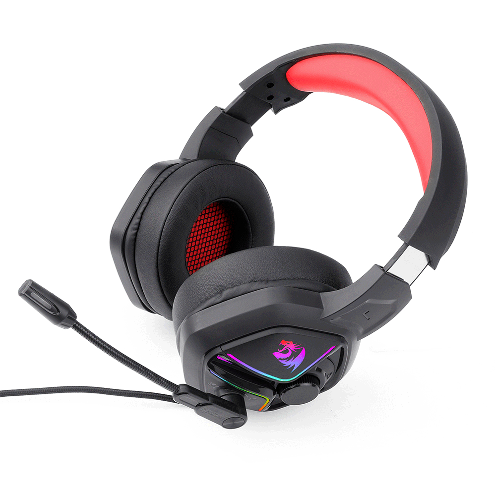Headset Redragon Ajax RGB H230 | Preto - Fujioka Distribuidor