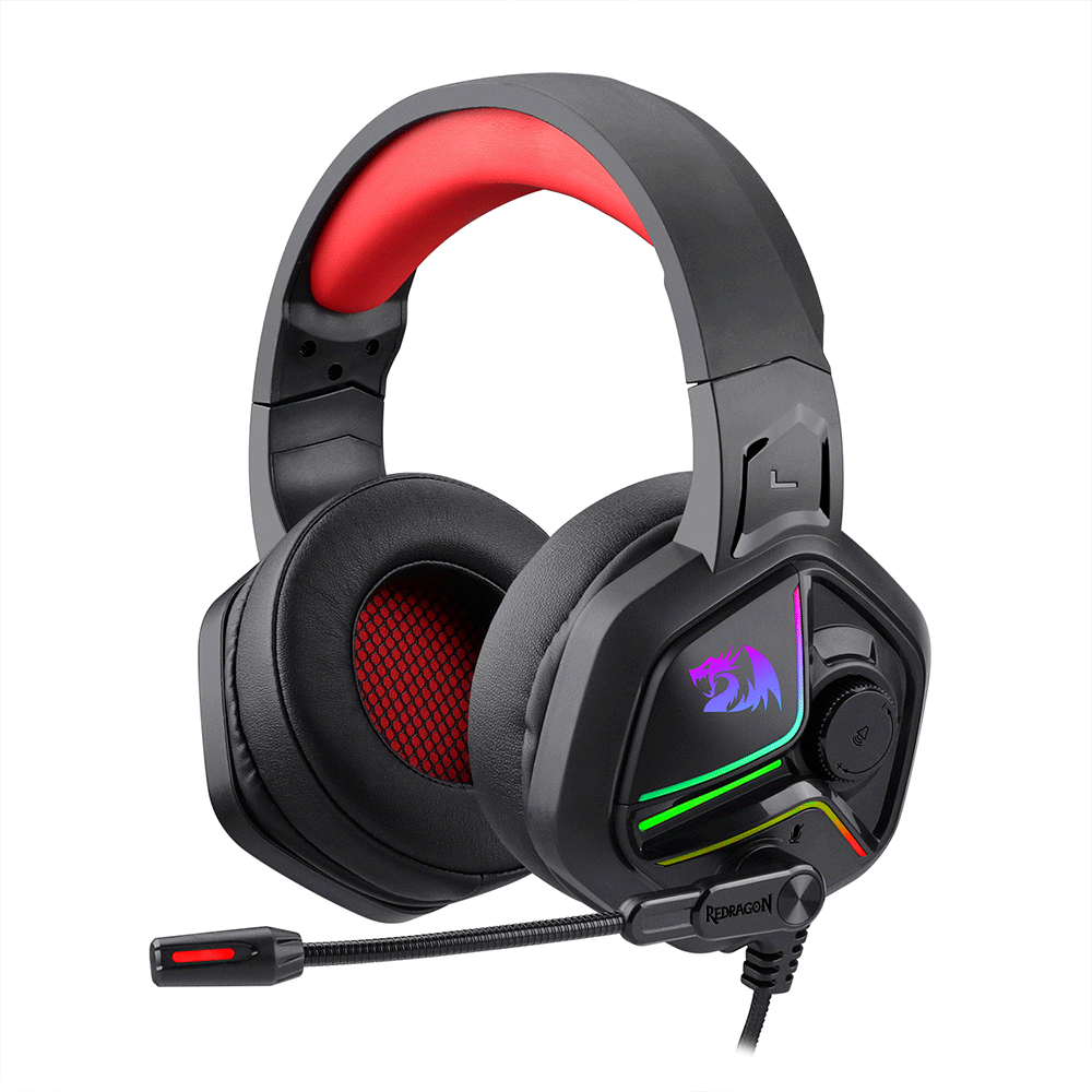 Headset Redragon Ajax RGB H230 | Preto - Fujioka Distribuidor