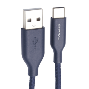 Cabo Xtrax USB-C 1,5 Metros com 2.4A | Azul Marinho DF - 278661