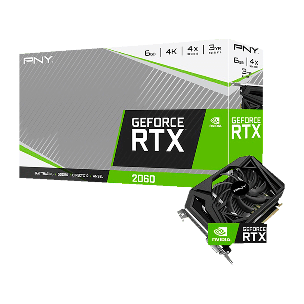 Placa De Vídeo PNY NVIDIA Geforce RTX2060 6Gb GDDR6 | 192Bit