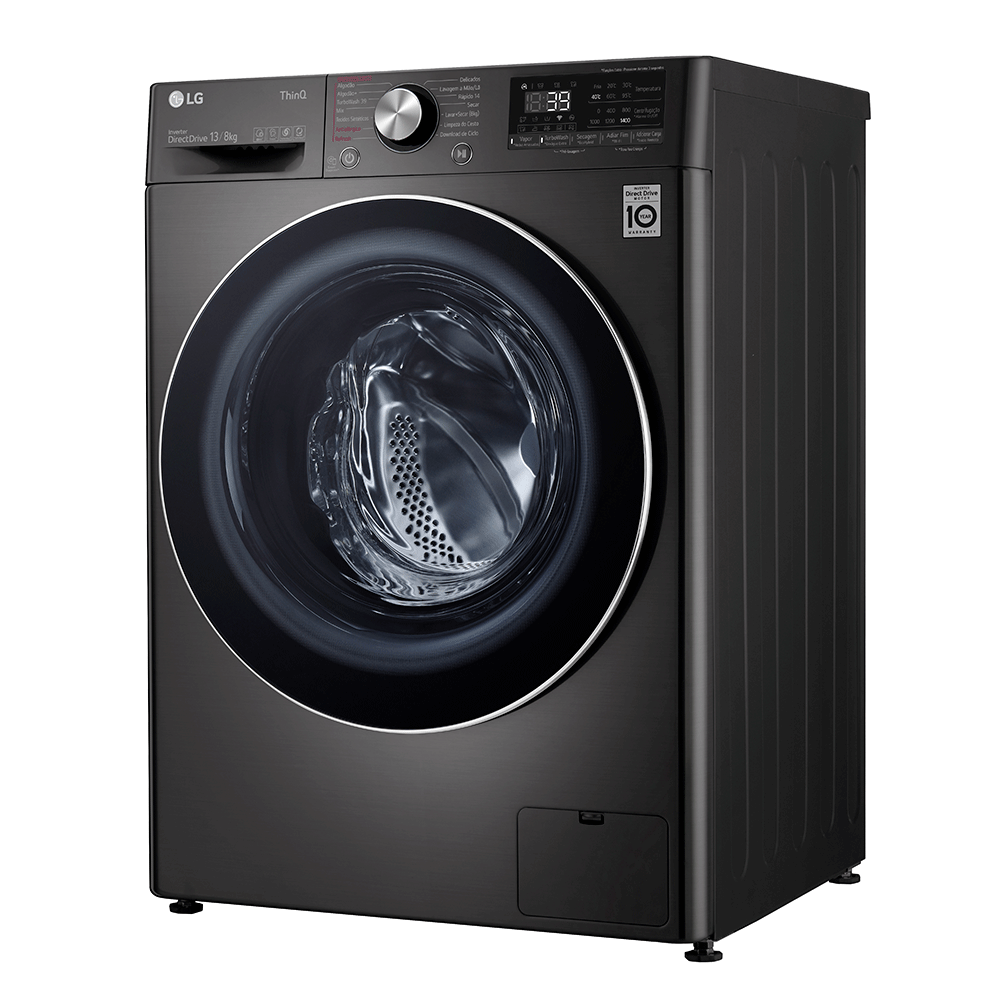 Lava e Seca Smart LG VC2 13kg Aço Escovado Preto com Inteligência ...