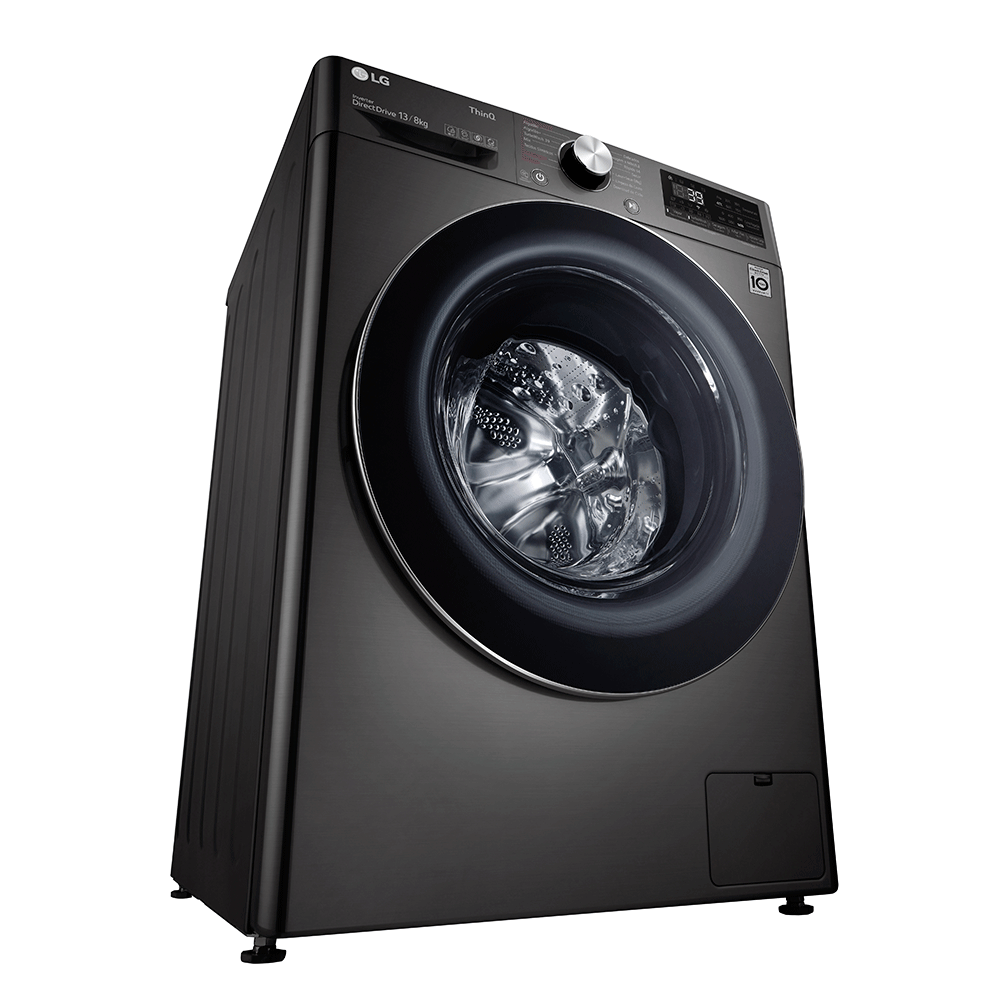 Lava e Seca Smart LG VC2 13kg Aço Escovado Preto com Inteligência