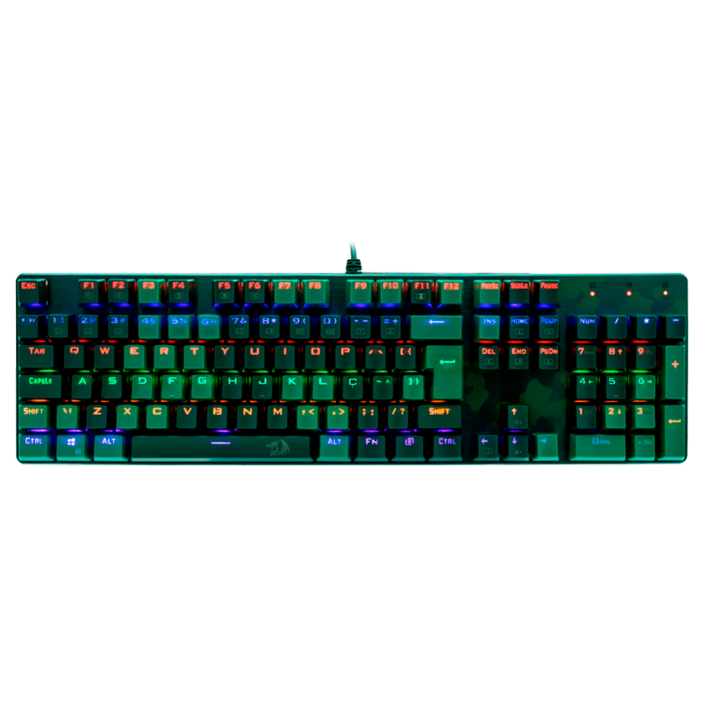 Combo Redragon Teclado e Mouse Rainbow S108DG | Hunter Dark Green