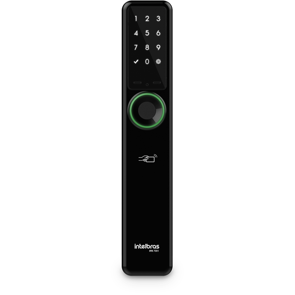 Fechadura Smart De Embutir Sem Maçaneta Intelbras IFR7001 | Preto