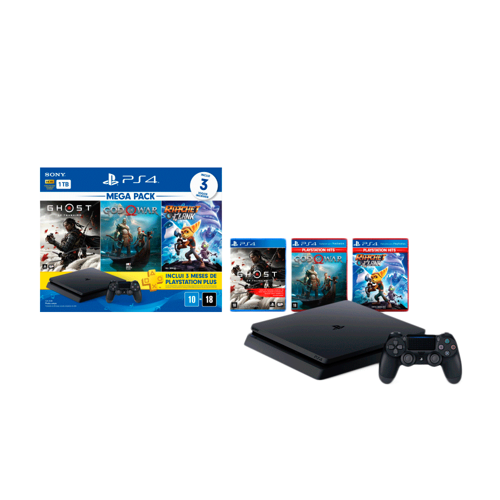 Sony PlayStation 4 Pro 1TB + Sony DualShock 4 V2 Preto