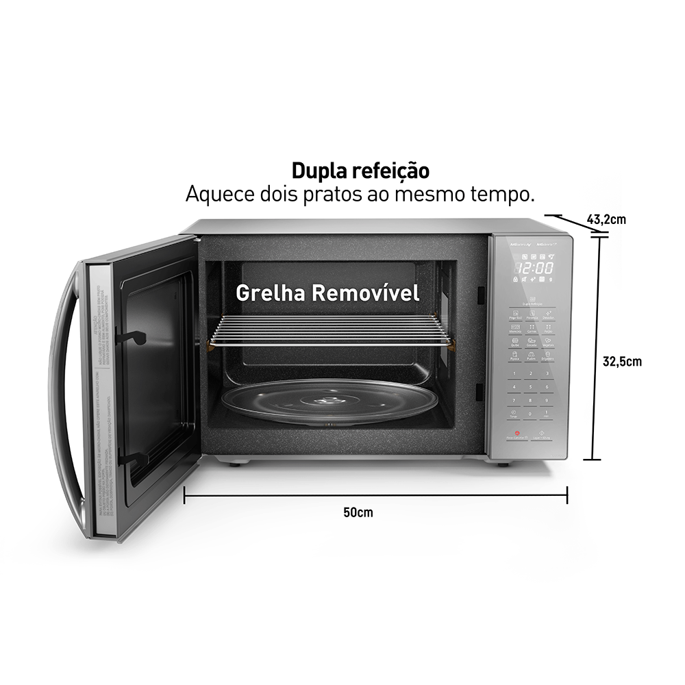 Forno Micro-ondas Panasonic 34 Litros, Dupla Refeição NN-ST67LSRUK