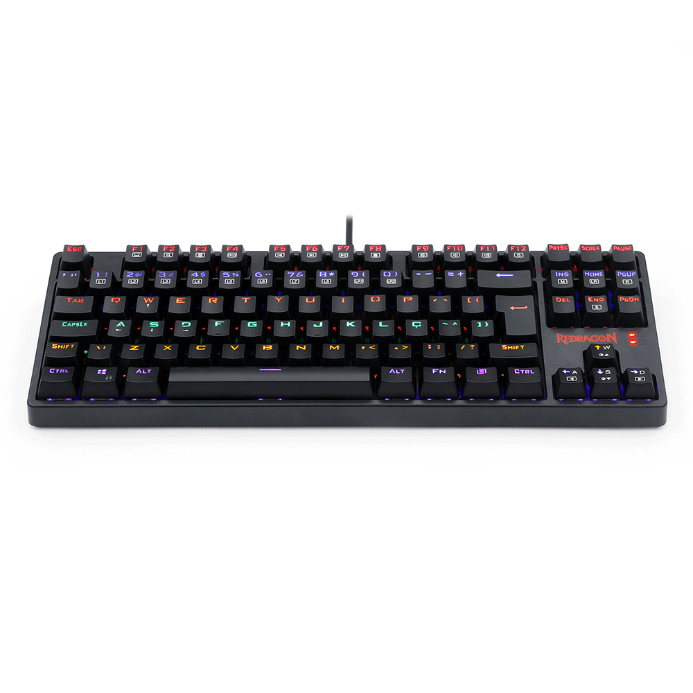 Teclado Mecânico Gamer Redragon Daksa K576R-1, LED Rainbow, ABNT2