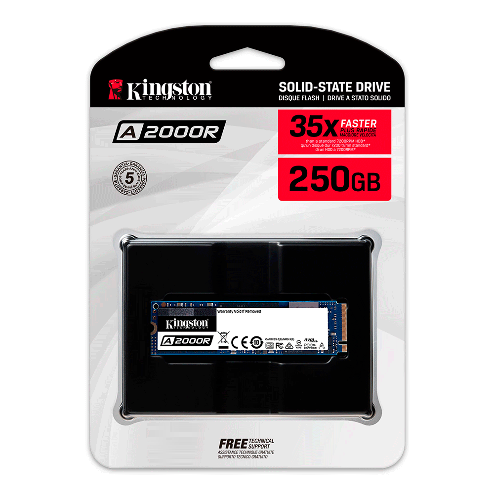SSD Kingston A2000 250GB PCIe NVMe Artigo: 801075 - Fujioka