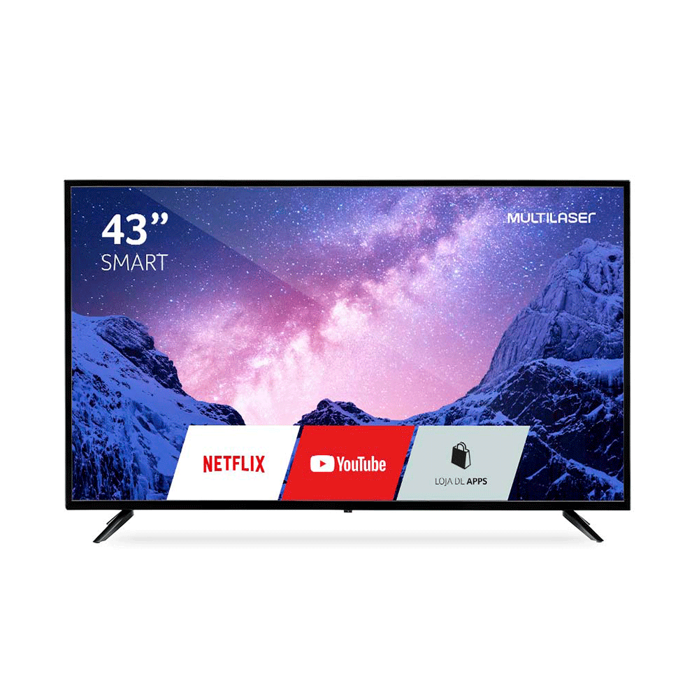 Tela Multilaser 43 Full HD Função Smart e Wifi Integrado - TL027 Bivolt ...