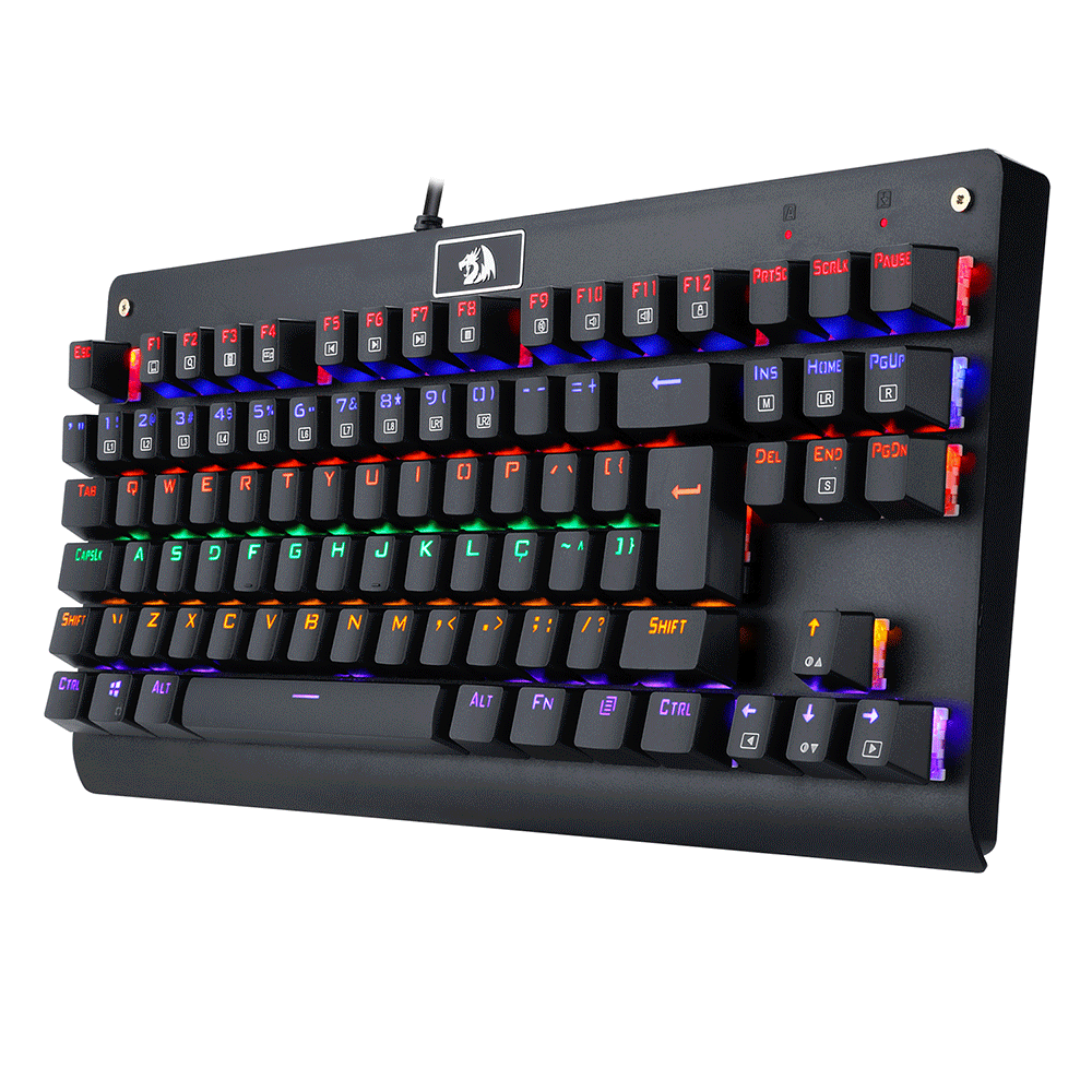 Teclado Mecânico Redragon Dark Avenger Iluminação Rainbow K568R