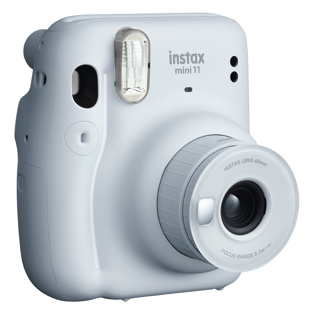 instax mini 11 ホワイト ストラップ付き Kit Câmera Instax Mini 11 com pack 10 fotos e Bolsa Branca