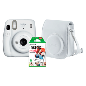 Kit Câmera Instax Mini 11 com pack 10 fotos e Bolsa | Branca DF - 227220
