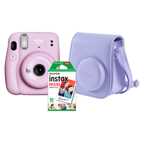Kit Câmera Instax Mini 11 com pack 10 fotos e Bolsa | Lilas DF - 227217