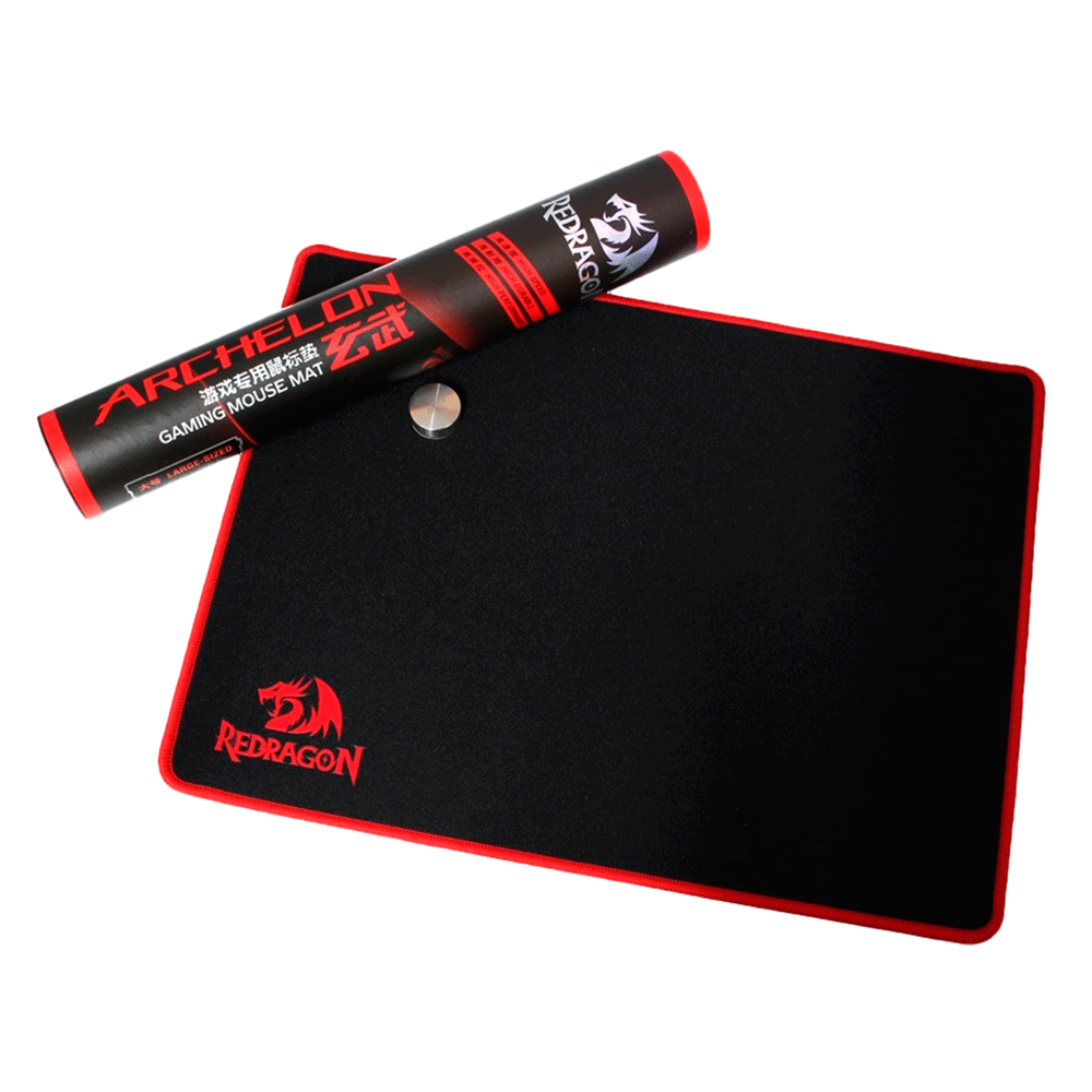 Mousepad Gamer Redragon Archelon 400x300x3mm P002 Preto / Vermelho