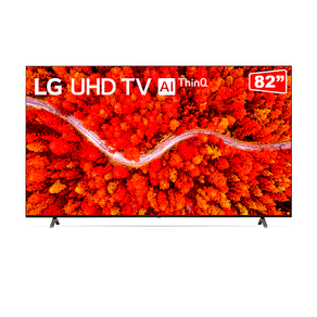 Smart TV LG 82'' 4K UHD 82UP8050 WiFi, Bluetooth, HDR, Inteligência Artificial ThinQ Smart Magic, Google Alexa, Bivolt | Black GO - 66873