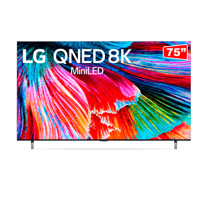Smart TV LG 75'' 8K QNED 75QNED99SPA 120Hz 4x HDMI 2.1 Inteligência Artificial, ThinQ, Google Alexa | Bivolt GO - 66879