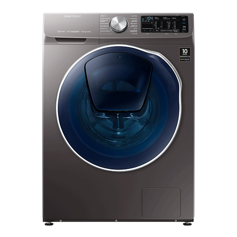 Lava e Seca Samsung QDRIVE, 10.2 kg, Inox Look - WD10N64FOOXFAZ