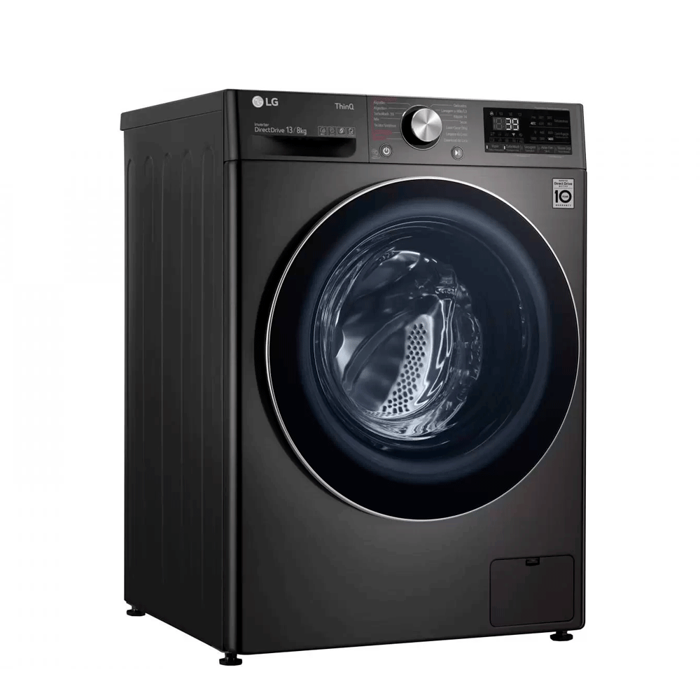Lava e Seca Smart LG VC2 13kg Aço Escovado Preto com Inteligência
