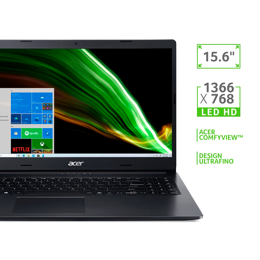 Notebook Acer Aspire 3 A315-23-R3L9 Ryzen 7 Windows 10 Home 8GB