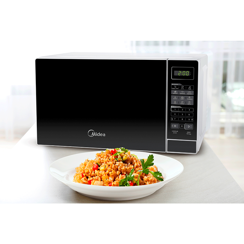 Micro-ondas Midea 20 Litros - MRAS 127V Branco / Preto Artigo