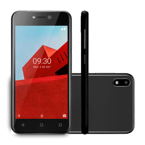 Smartphone Multilaser E 3G, Memória 32GB, 512MB RAM, Tela 5.0 Polegadas, Quad Core, Android 8.1 Oreo | Preto DF - 237845