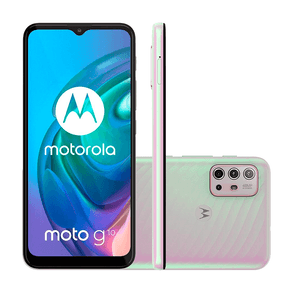Smartphone Motorola Moto G10 XT2127-1, 64GB, 4 RAM, Android 11, Câmera Traseira 48MP+8MP+2MP+2MP | Branco Floral DF - 237889