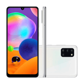 Smartphone Samsung Galaxy A31, 128GB, Dual Chip, Android 10.0, Processador Octa Core 2.0GHz, Câmera Traseira Quádrupla | Branco GO - 242855 Smartphone Samsung Galaxy A31, 128GB, Dual Chip, Android 10.0, Processador Octa Core 2.0GHz, Câmera Traseira Quádrupla | Branco GO - 242855
