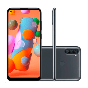 Smartphone Samsung Galaxy A11, 64GB, Dual Chip, Android 10.0, Processador Octa Core 1.8GHz, Câmera Traseira Tripla | Preto DF - 242866 Smartphone Samsung Galaxy A11, 64GB, Dual Chip, Android 10.0, Processador Octa Core 1.8GHz, Câmera Traseira Tripla | Preto DF - 242866