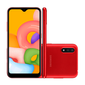 Smartphone Samsung Galaxy A01, Android 10.0, Dual Chip, Câmera Dupla Traseira de 13MP(Principal) | Vermelho GO - 242824 Smartphone Samsung Galaxy A01, Android 10.0, Dual Chip, Câmera Dupla Traseira de 13MP(Principal) | Vermelho GO - 242824