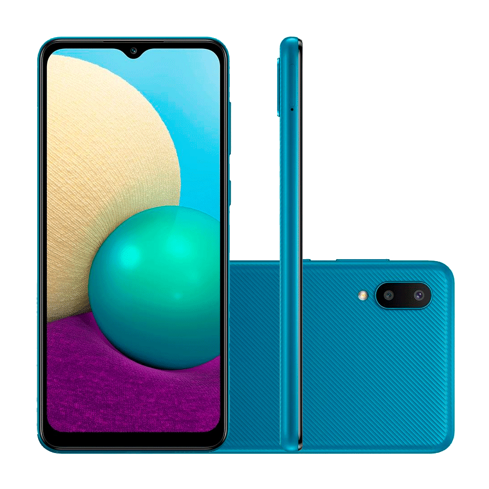 Smartphone Samsung Galaxy A02, Camera Dupla Traseira 13MP + 2MP