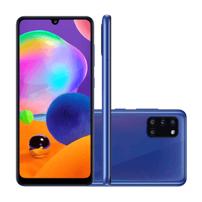 Smartphone Samsung Galaxy A31, 128GB, Dual Chip, Android 10.0, Processador Octa Core 2.0GHz, Câmera Traseira Quádrupla | Azul GO - 242854 Smartphone Samsung Galaxy A31, 128GB, Dual Chip, Android 10.0, Processador Octa Core 2.0GHz, Câmera Traseira Quádrupla | Azul GO - 242854