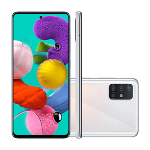 Smartphone Samsung Galaxy A51, SM-A515F, Android 10.0, Dual Chip, Câmera Quádrupla 48MP(Principal)+12MP(Ultra Branco SM-A515FZWRZTO GO - 242820 Smartphone Samsung Galaxy A51, SM-A515F, Android 10.0, Dual Chip, Câmera Quádrupla 48MP(Principal)+12MP(Ultra Branco SM-A515FZWRZTO GO - 242820