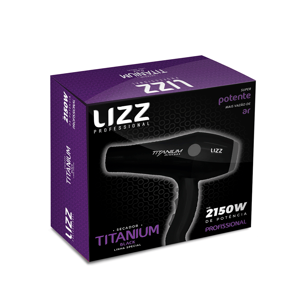 Secador Lizz Titanium Black Preto/Cinza, 2.150W | 127V Artigo