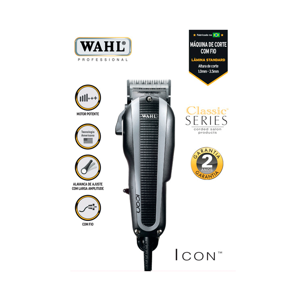 Máquina de Corte Wahl Icon V9000 Profissional 220V - Fujioka