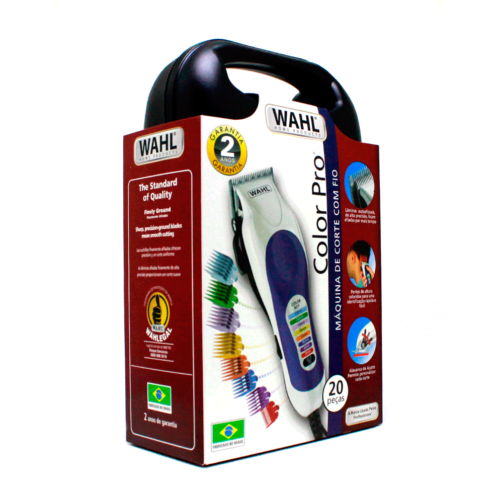 Máquina de corte Wahl Clipper Color Pro 127V - Fujioka Distribuidor