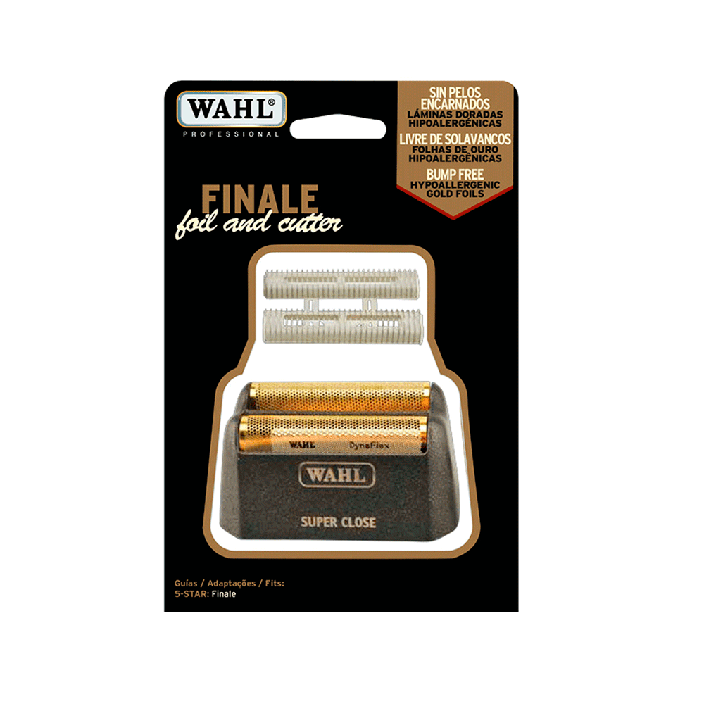 四肢切断FOIL 初版 Lâmina Wahl 5 Star Finale, Foil flexível folheado a ouro e barra