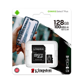Cartão de Memória Micro SD Kingston Canvas Select Plus | 128GB DF - 278815
