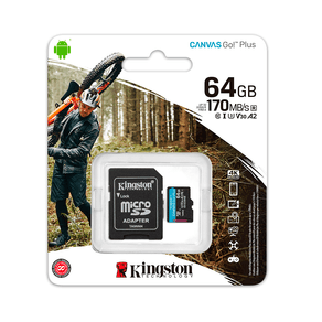 Cartão de memória micro SD Kingston Canvas Go! Plus 4K | 64GB DF - 278802