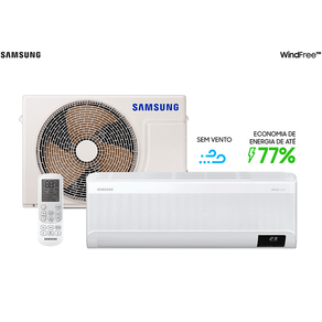 Ar condicionado Split Inverter Samsung WindFree Sem Vento 18.000 BTUs, Branco | 220V DF - 281083