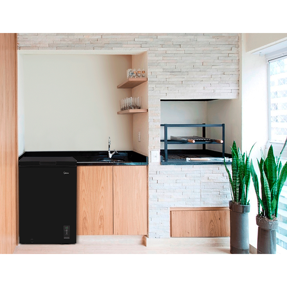 Freezer Midea Horizontal Digital Flexbeer 100 Litros 127V Preto