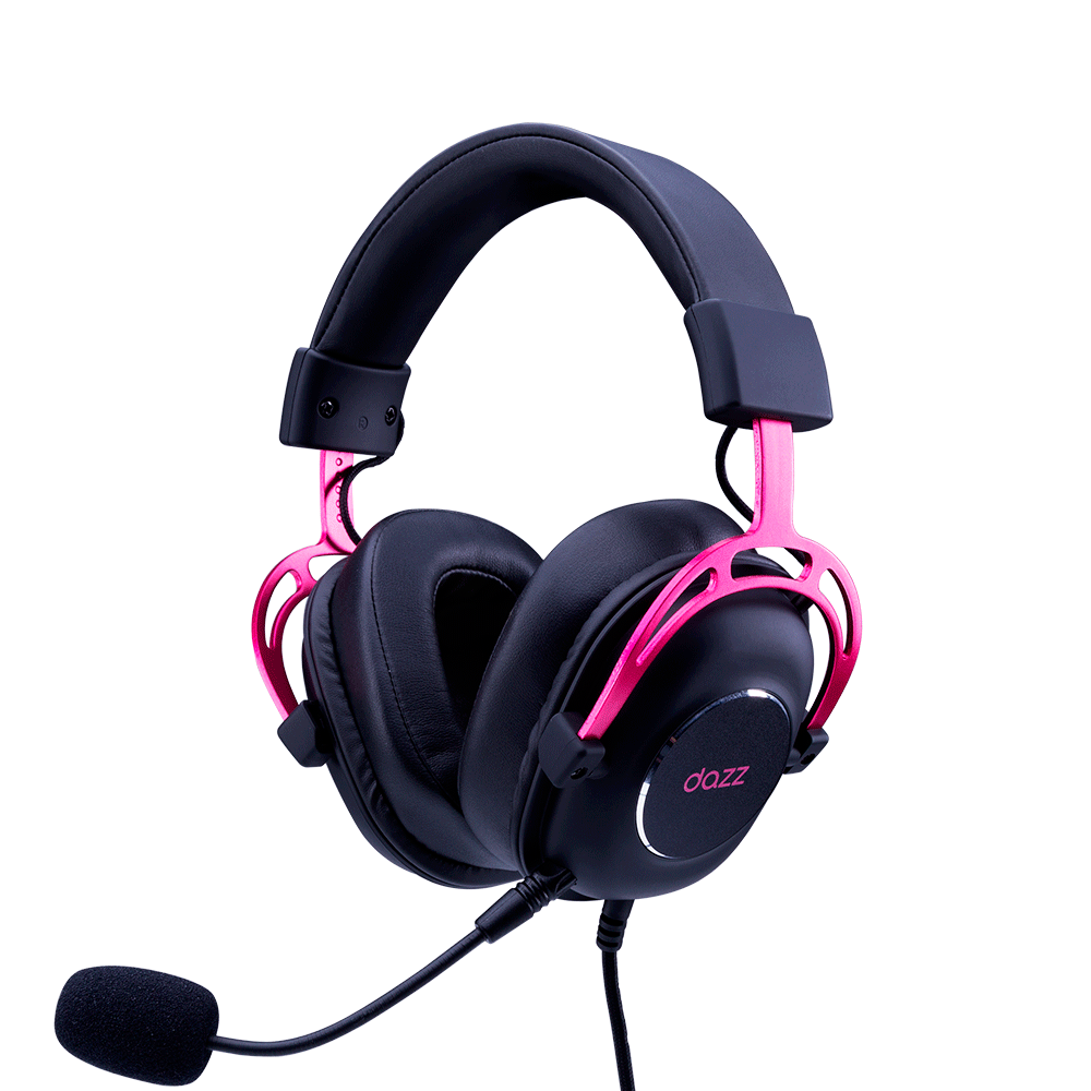 Headset Gamer Dazz Ultralight, Surround 7.1, USB Preto / Rosa