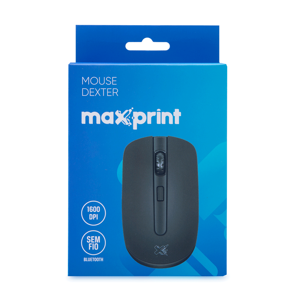 Mouse Maxprint Dexter Bluetooth 1600 DPI Preto Artigo: 582363