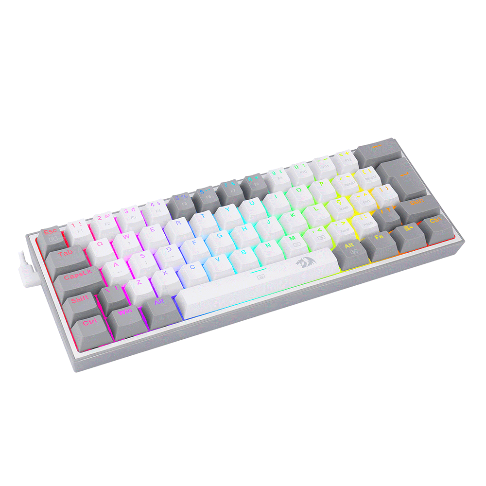 ciciglow Teclado mecânico para jogos com fio, 67 teclas RGB