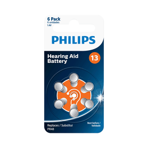 Bateria Philips auditiva Tipo 13 1.4V - ZA13B6A/59 |6 Unidades DF - 26506 Bateria Philips auditiva Tipo 13 1.4V - ZA13B6A/59 |6 Unidades DF - 26506
