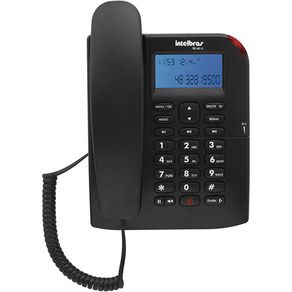 Telefone Com Fio TC 60 ID Intelbras Preto DF - 190106 Telefone Com Fio TC 60 ID Intelbras Preto DF - 190106