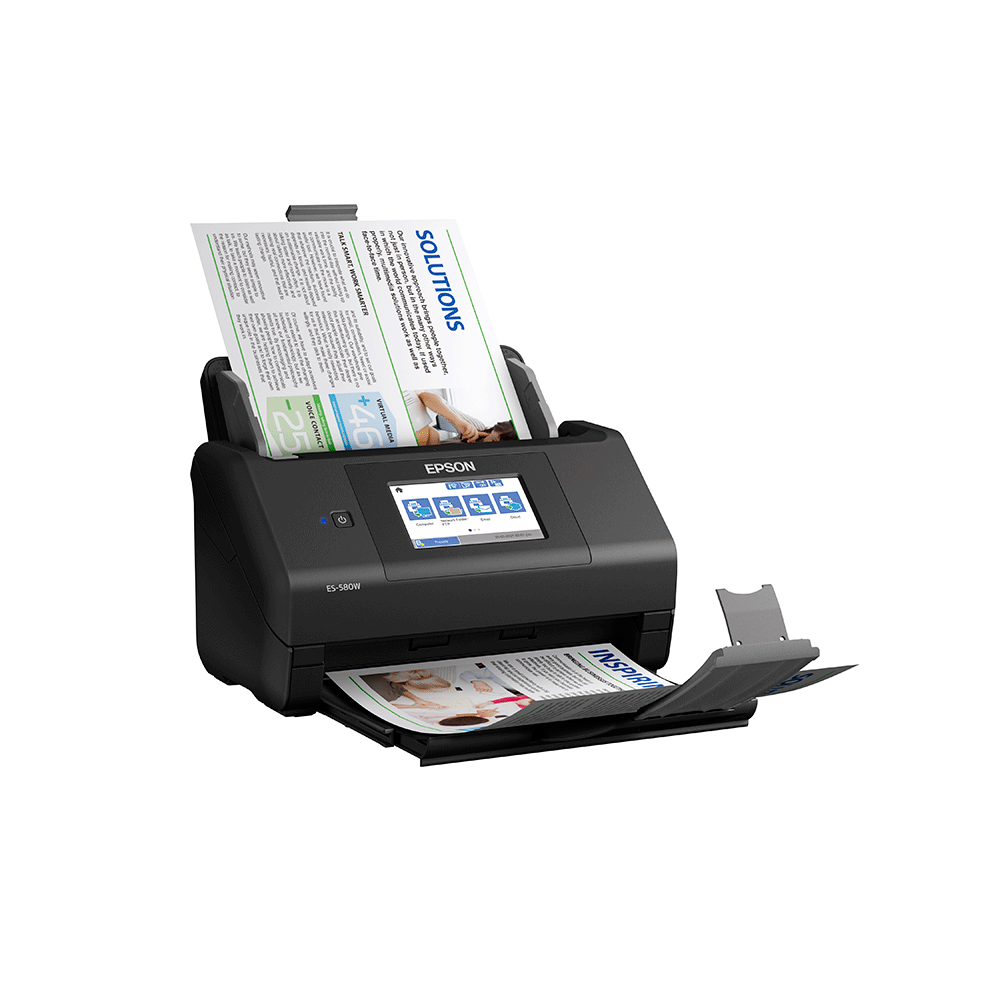 Scanner Epson WorkForce ES-580W Bivolt Preto - Fujioka Distribuidor