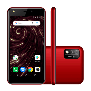 Smartphone Positivo S509 Twist 4G, 32GB, 1GB RAM, Android 10 Go Edition | Vermelho DF - 237968