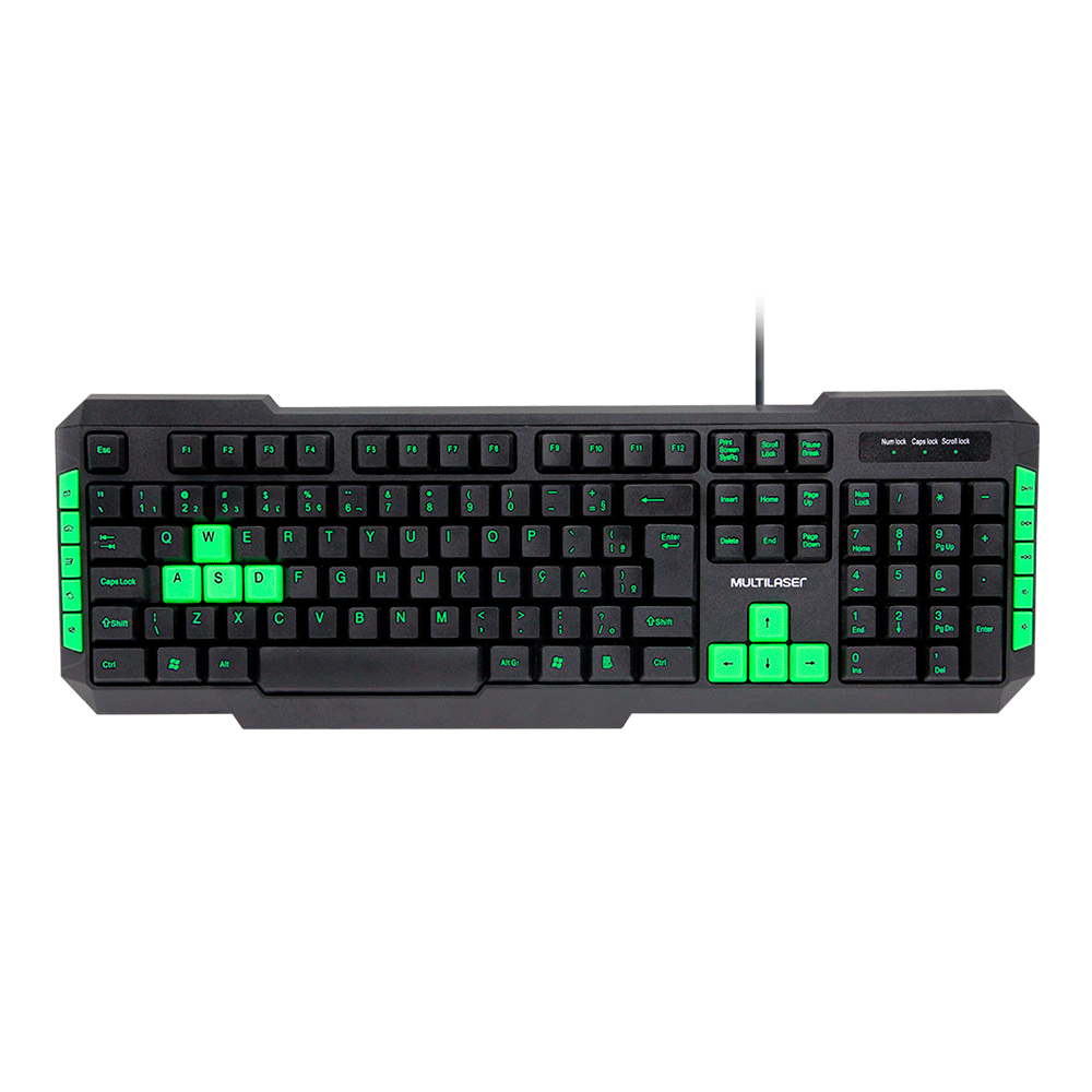 Teclado Gamer Multilaser com Conexão USB| Fujioka Distribuidor